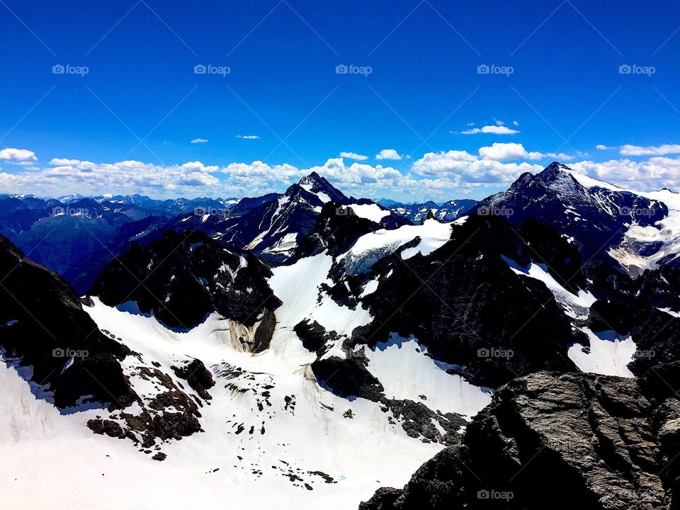 Blue Sky in Alps, Mount Titlis, Switzerland