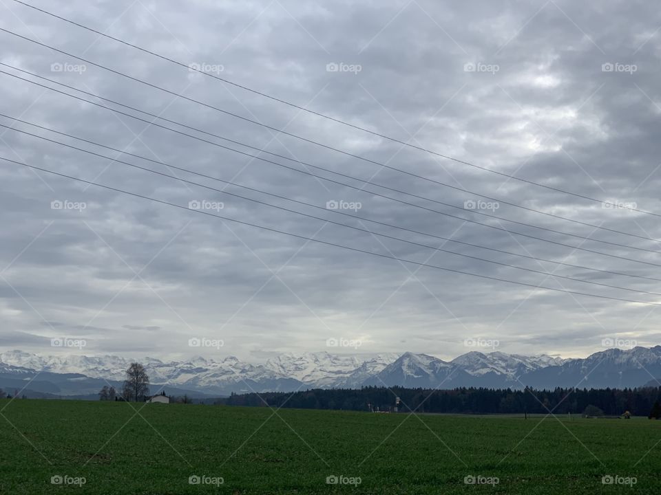 A village in the Swiss country