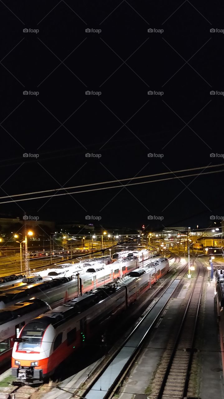 train view from a bridge