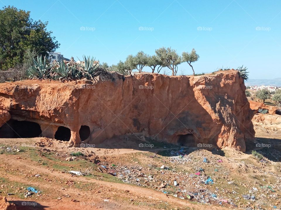 Ancien mountain caves