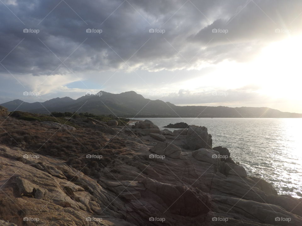 Beautiful light on the Corsican coast