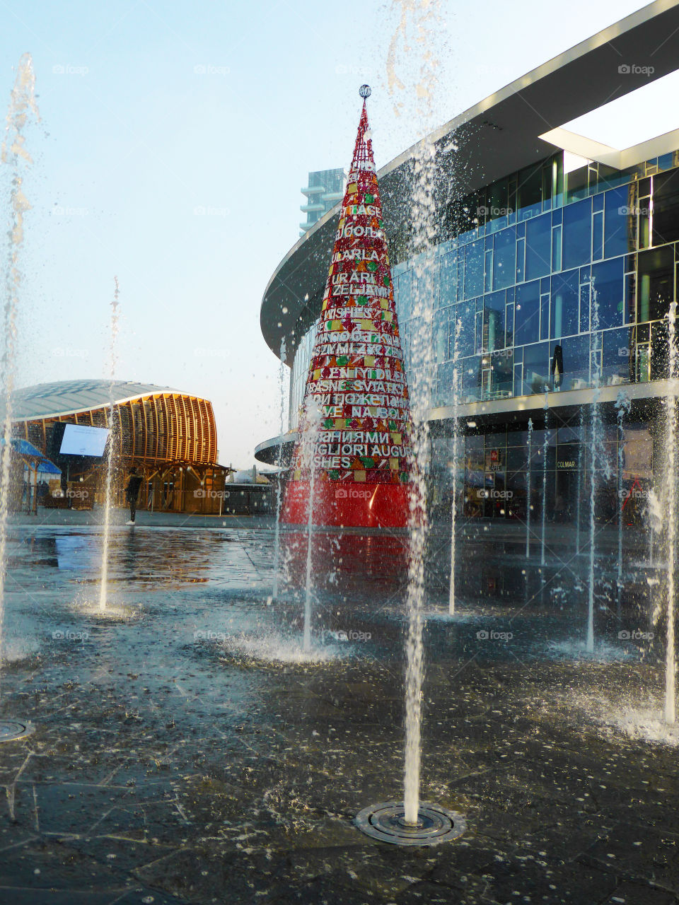 Gae Aulenti square during the christmans time at Milan,Italy