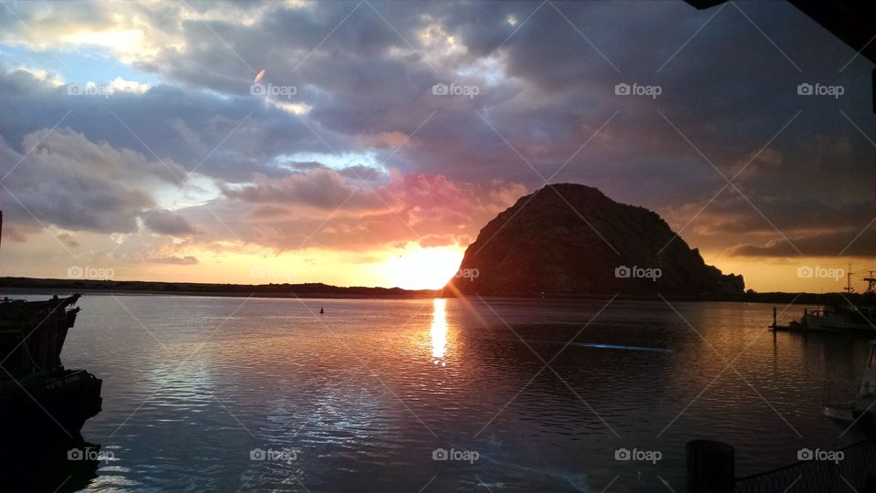 morrow rock. golden sunset