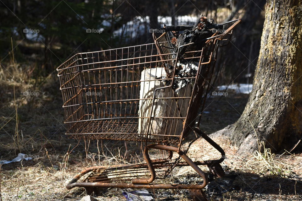 Rusty shopping cart