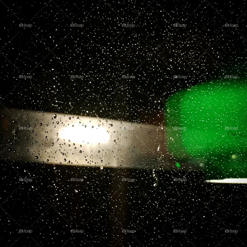 Rain on window