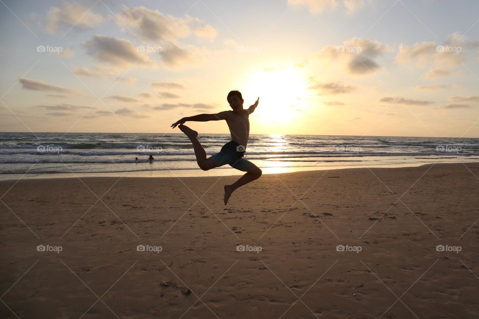Dancing on the beach