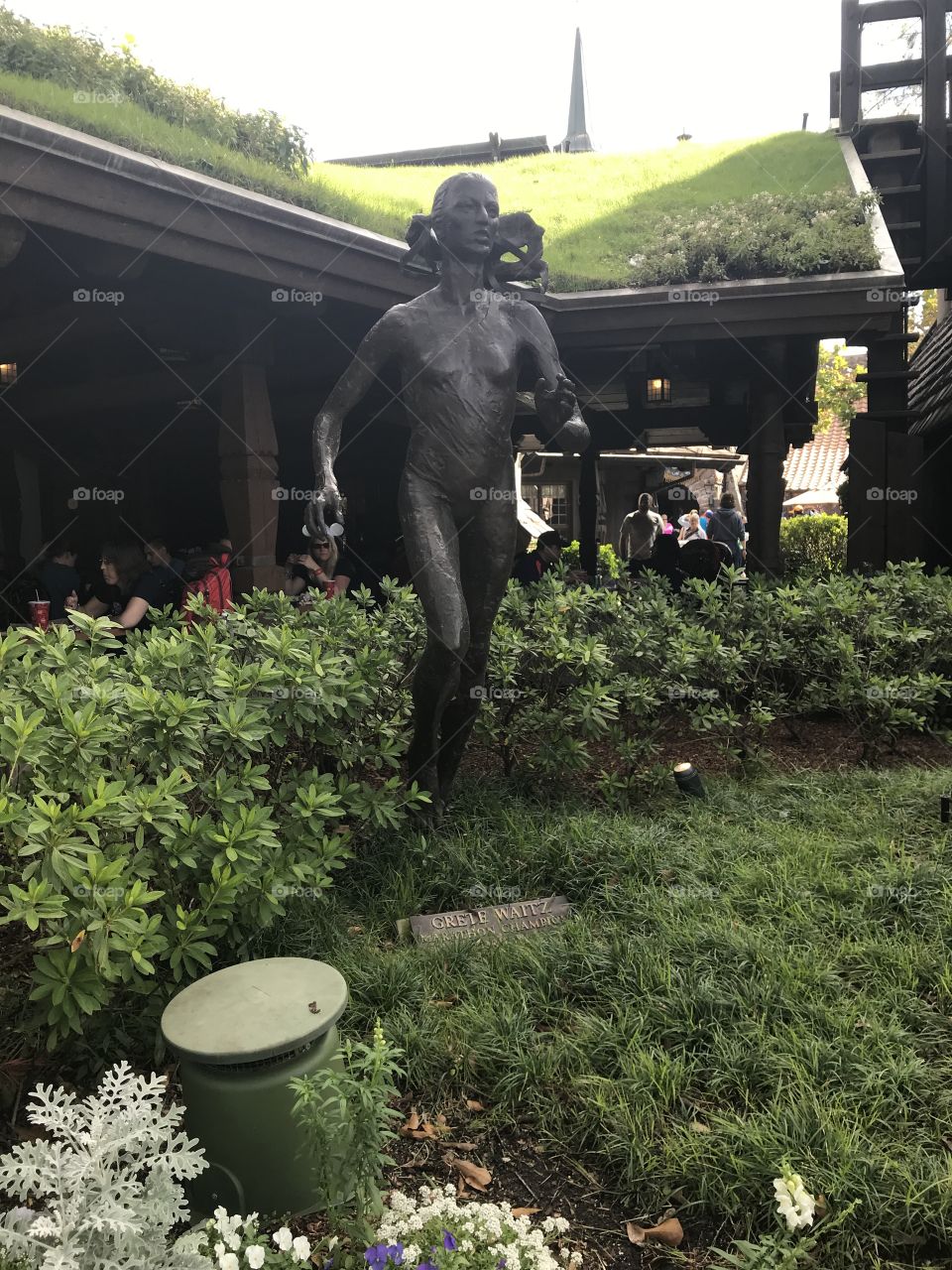 Norway marathoner Grete Waitz statue in Walt Disney World 