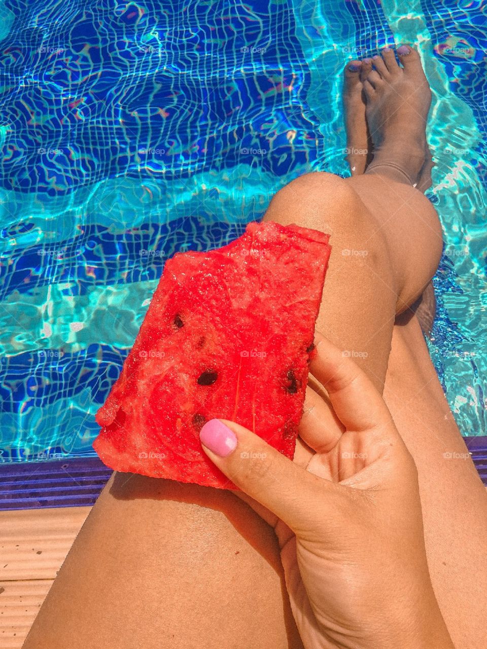 watermelon in the pool