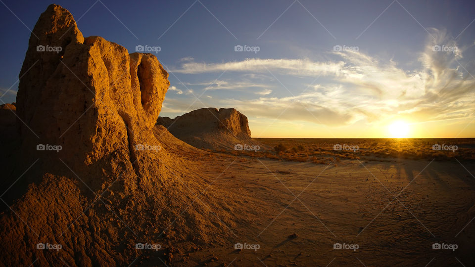 Sunset in the desert