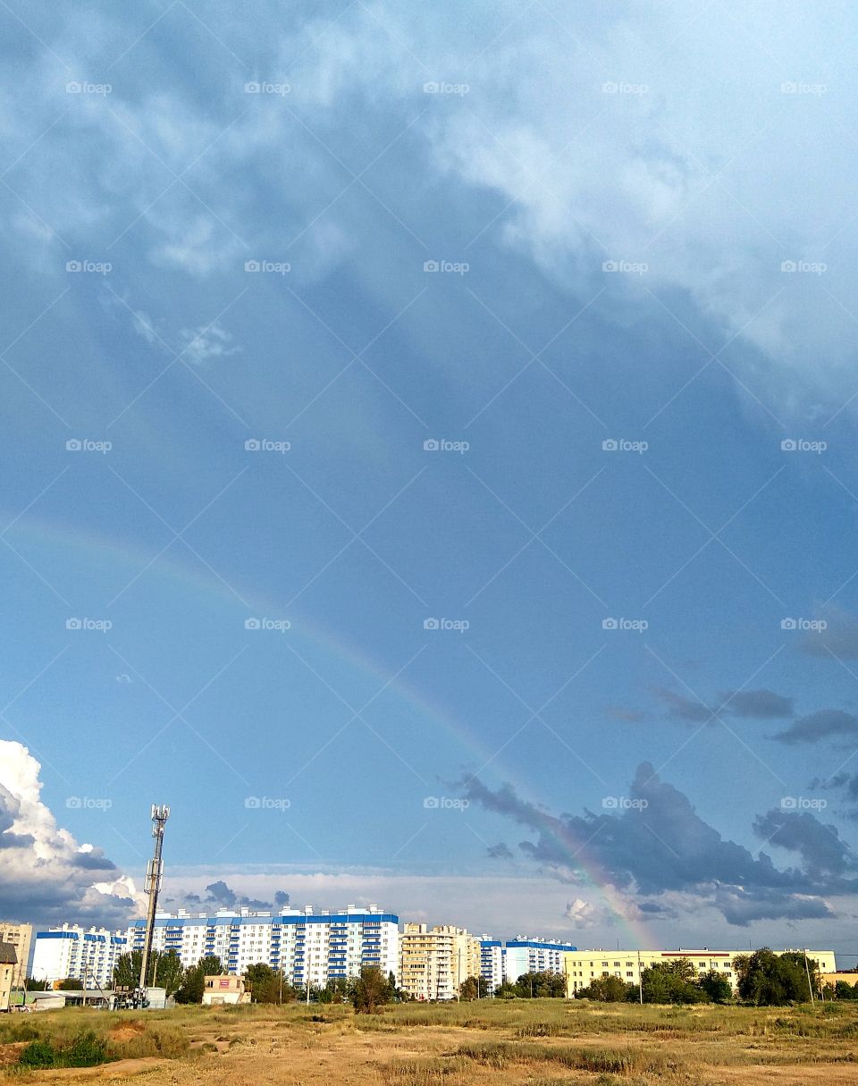 Rainbow in the city