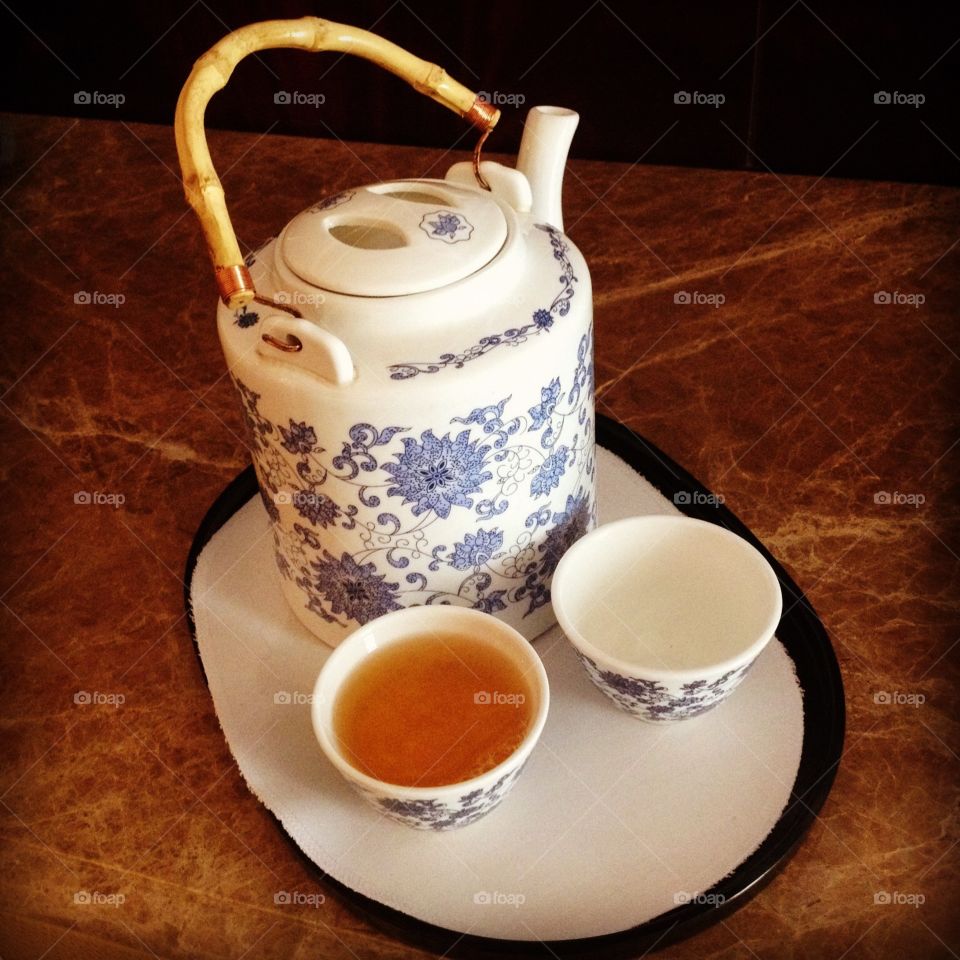 Chinese tea in a traditional teapot...