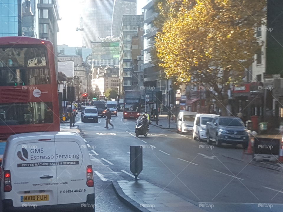 London traffic scene