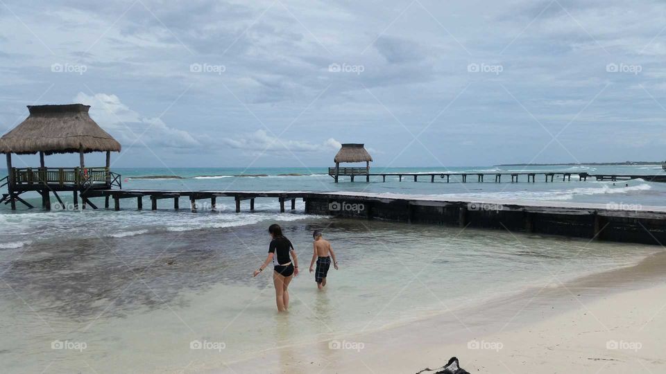 kids on beach