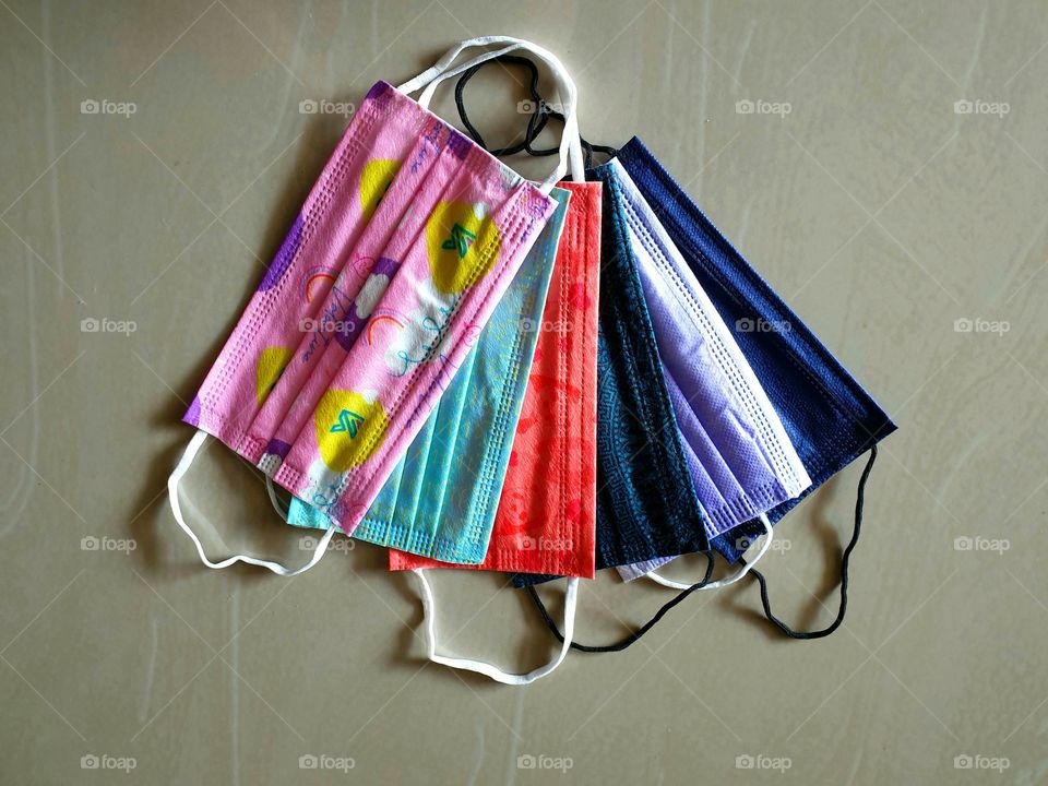 colorful face mask for protection