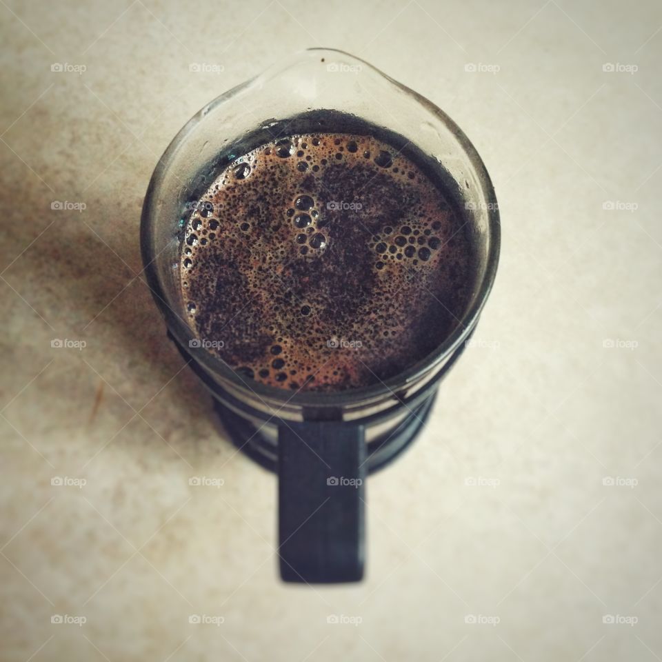 Freshly brewed coffee 