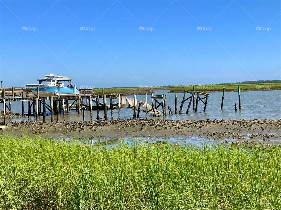 Storm damage to the docks 