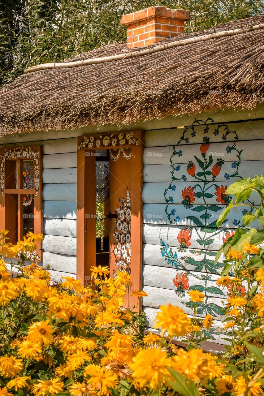 Painted houses in Zalipie, Poland