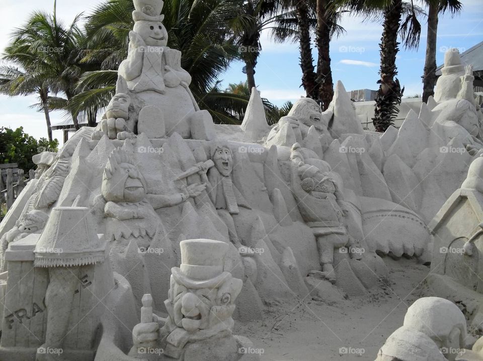 Christmas sandcastle salt water beach by sunnysmiles