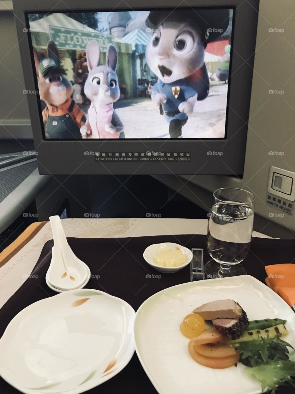 Watching movie on the plane