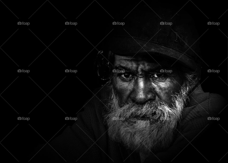 Close-up of a old man