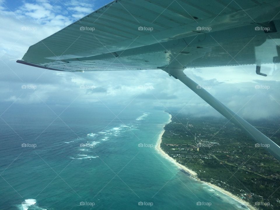Private plane - coast Kenya. Hopped on a private plane to travel down the coast of Kenya to a charity beach tournament