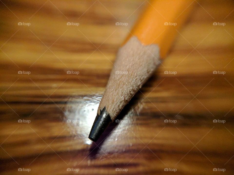 micro photo of a pencil