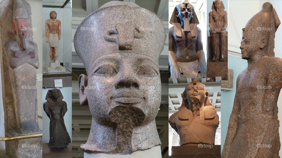 Ancient Egyptian artifacts at the London museum.