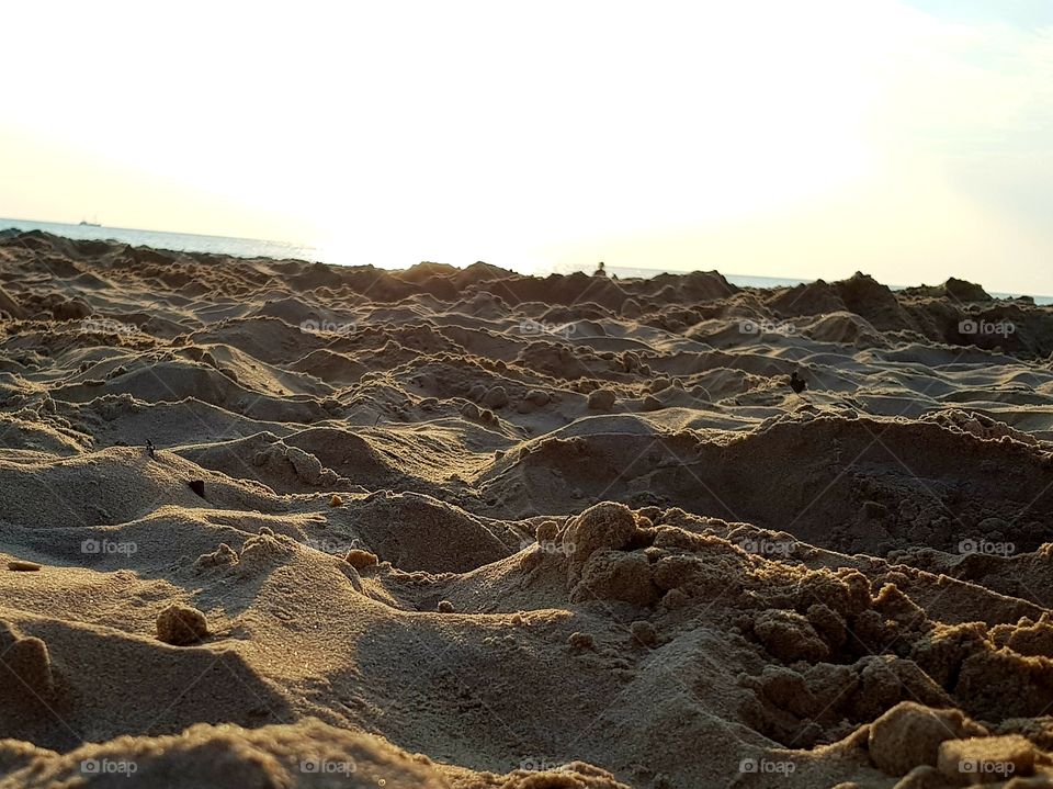 beach sand bergen aan zee sunset
