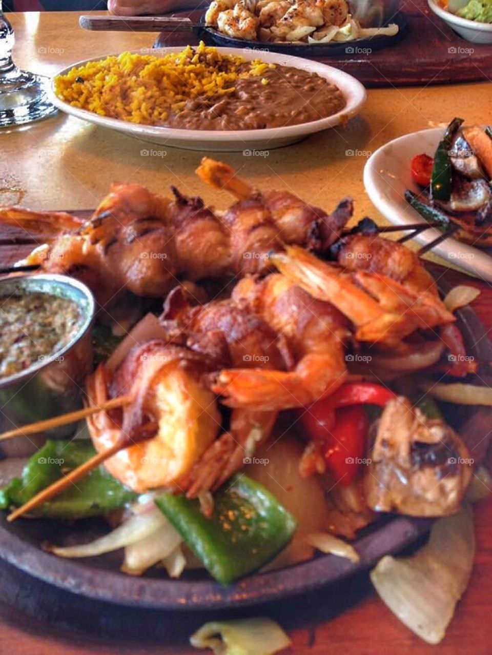 Bacon wrapped shrimp