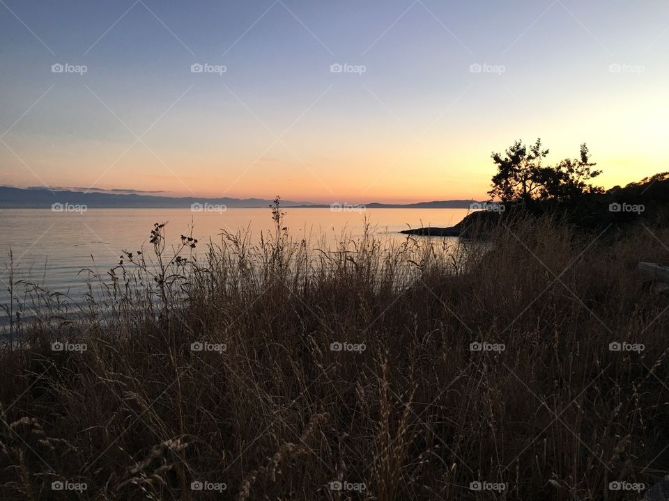 Sunset by the beach