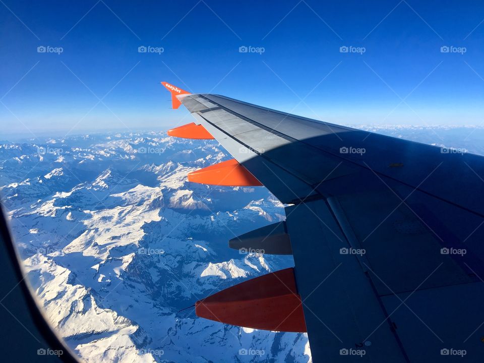 Flying over the alpes