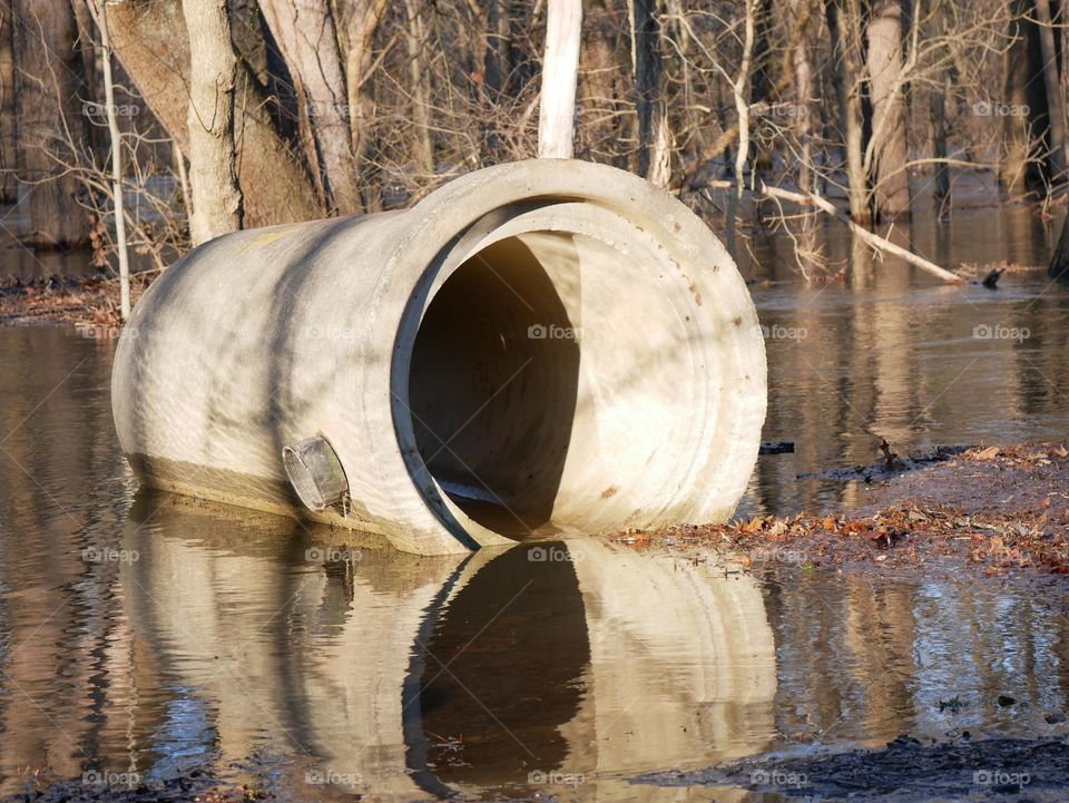 A local park is flooded after a late winter, early spring rain storm. Here’s a part of the playground under water. 