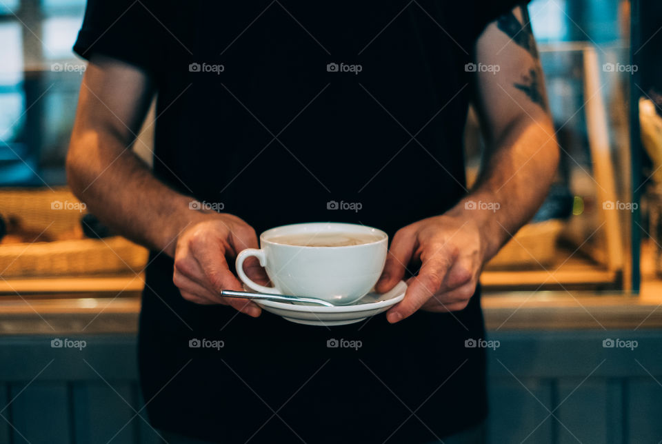 Man holding Cup of coffee 