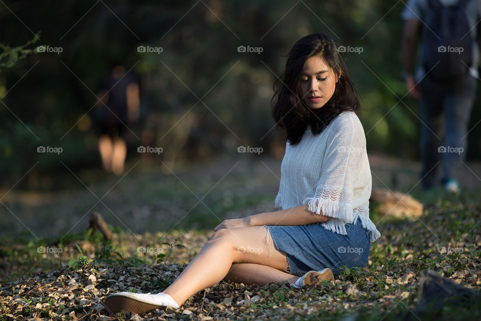 Cute girl in the park 