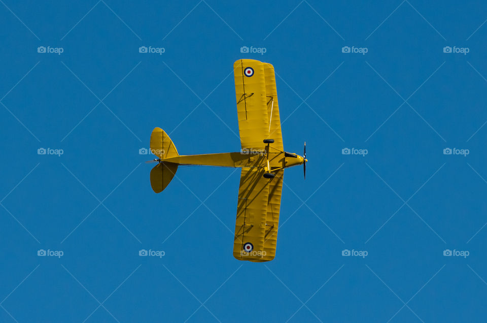 Yellow historic plane