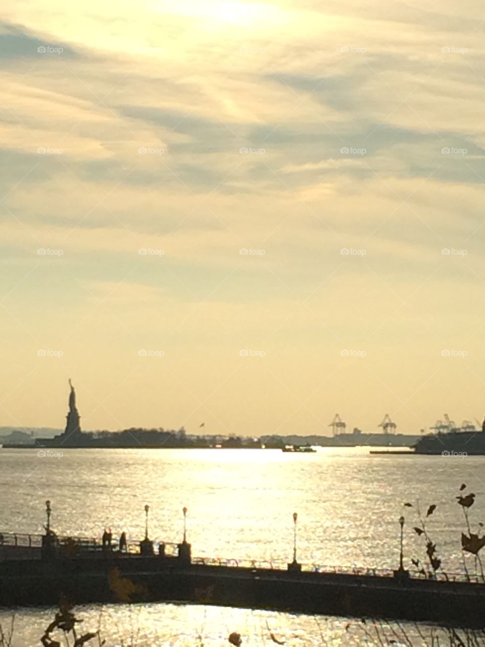 Statue of Liberty sunset