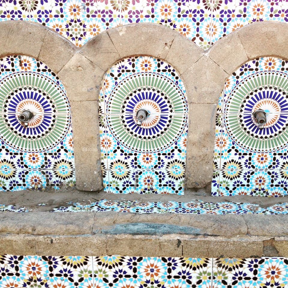 Vintage Moroccan detail with mosaic