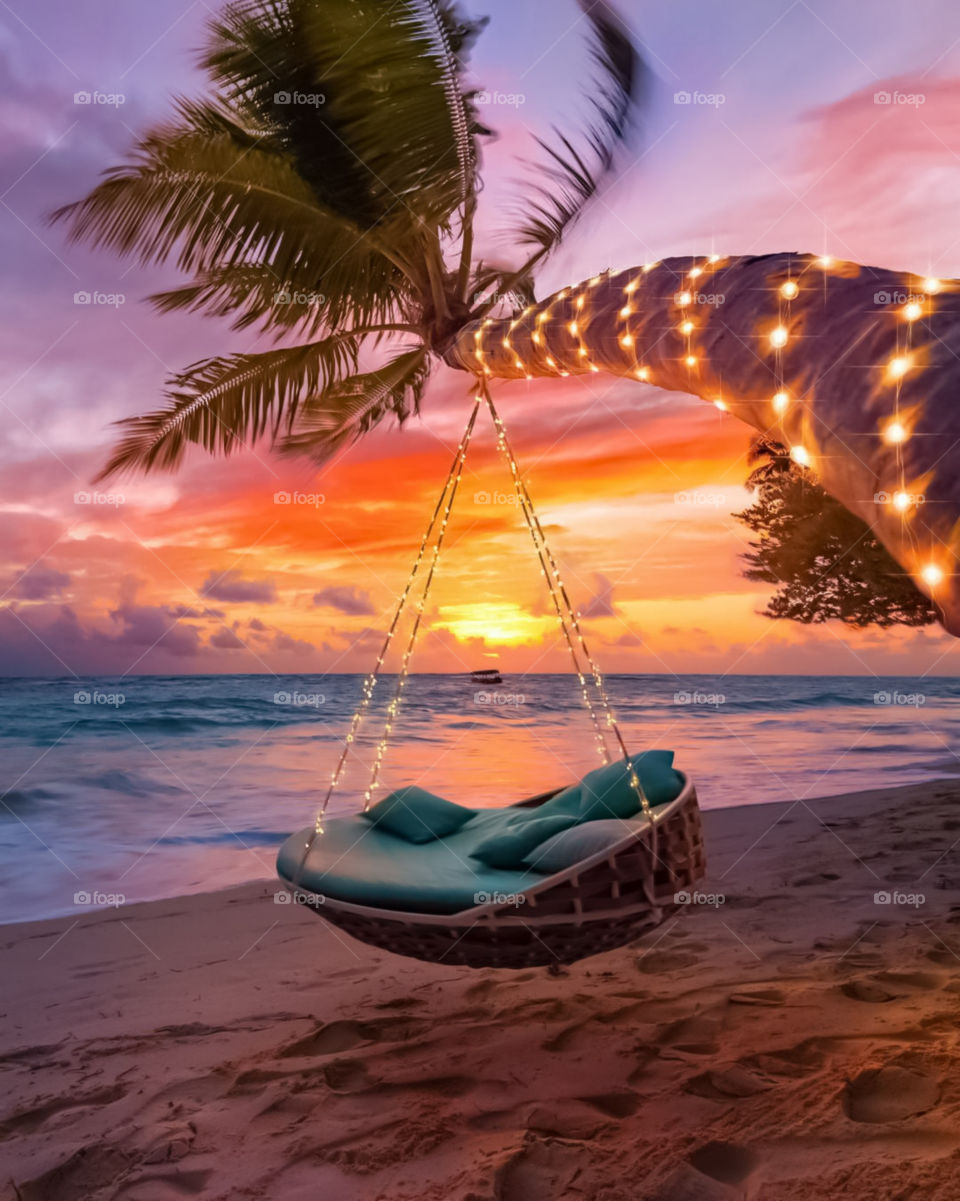 Stunning Sunset In Maldives