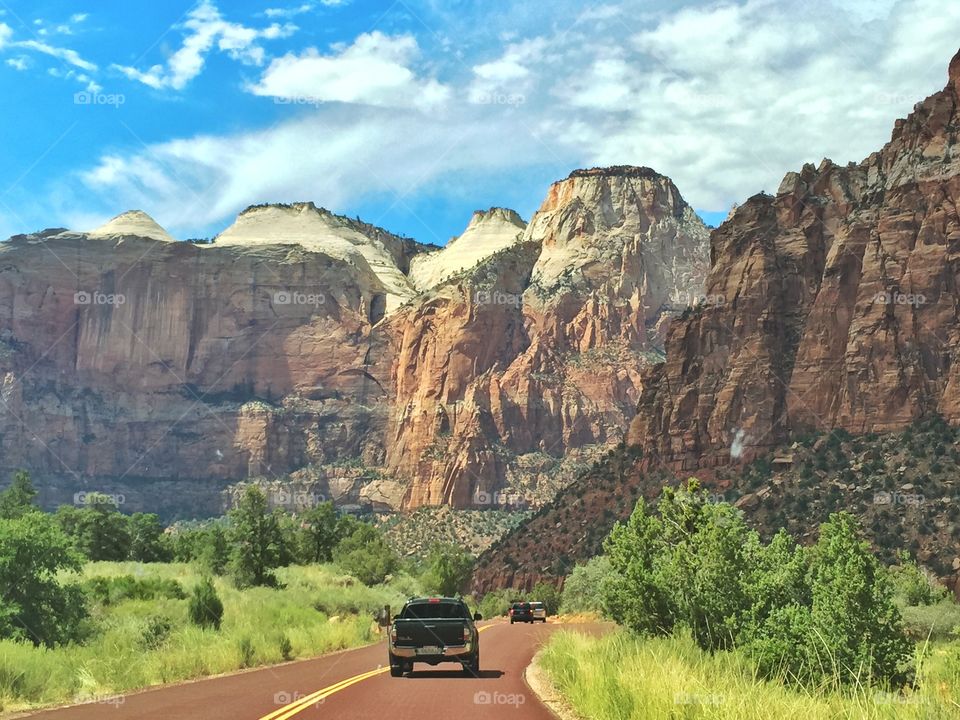 The beautiful colors of the national  Zion park,Utah,United States