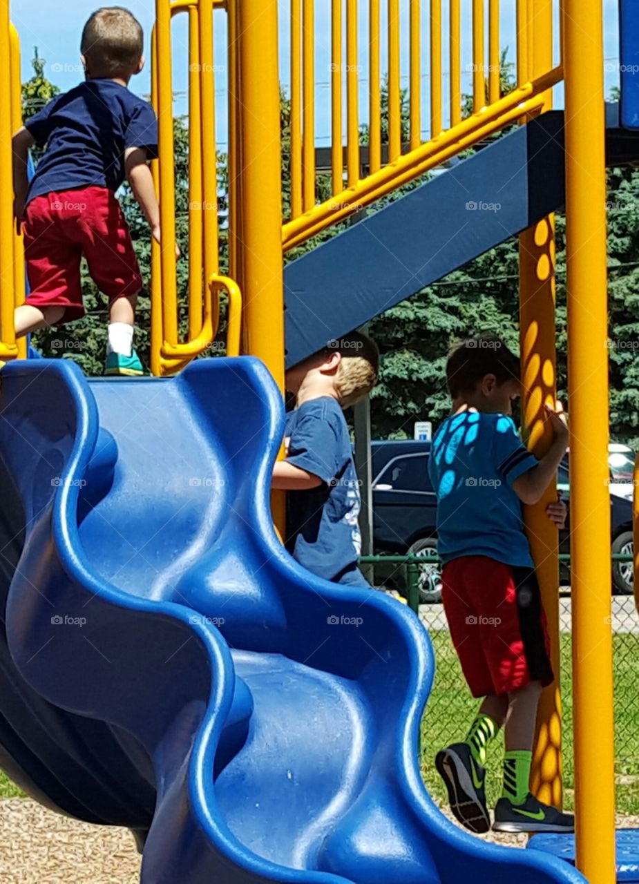 Children Playing at Playground