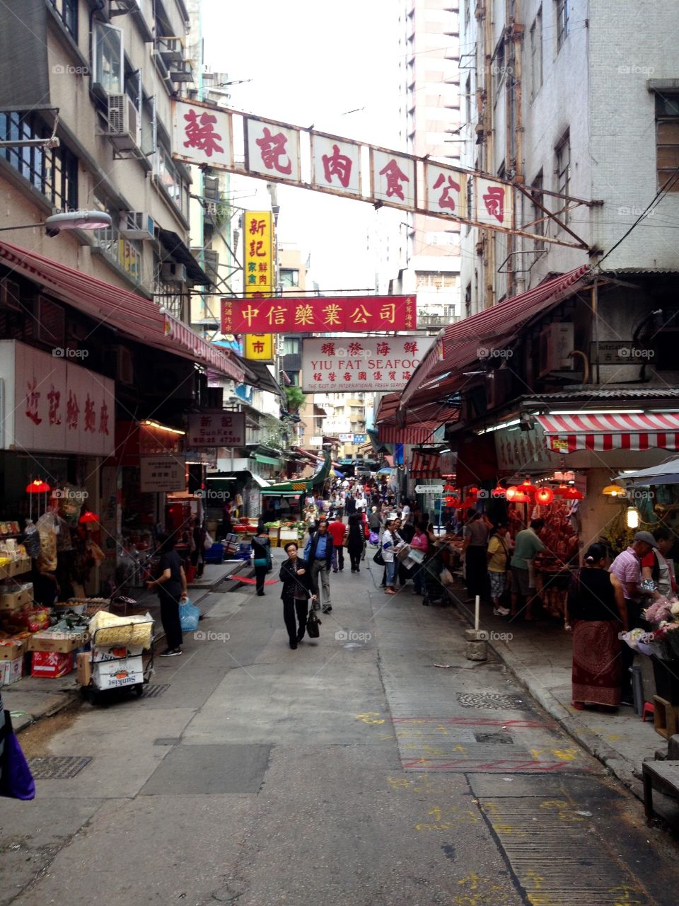 Busy street in China