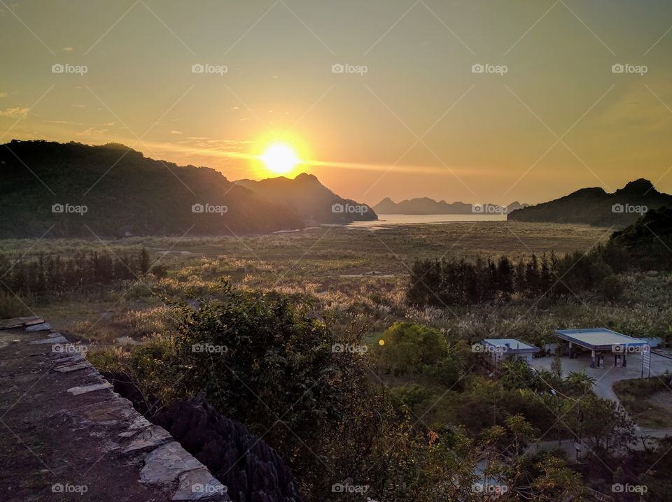 sunrise in Cat ba Island, Vietnam