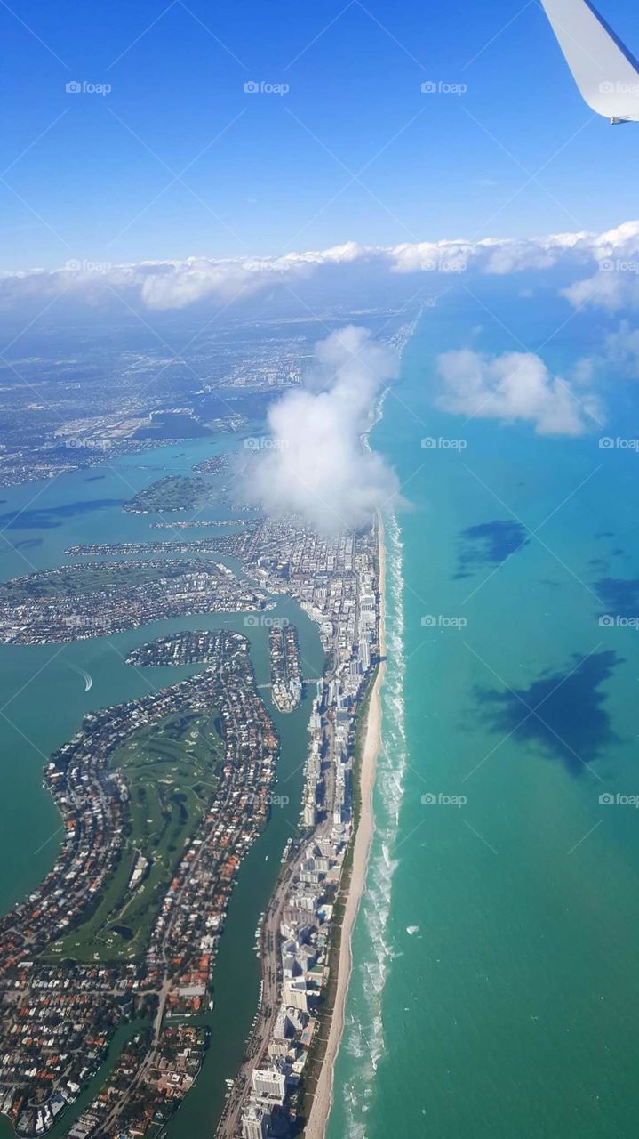 Miami Beach from Airplane
