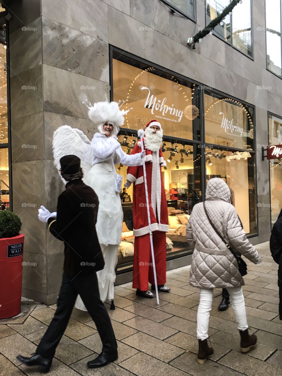 Christmas holidays in the streets of Hamburg