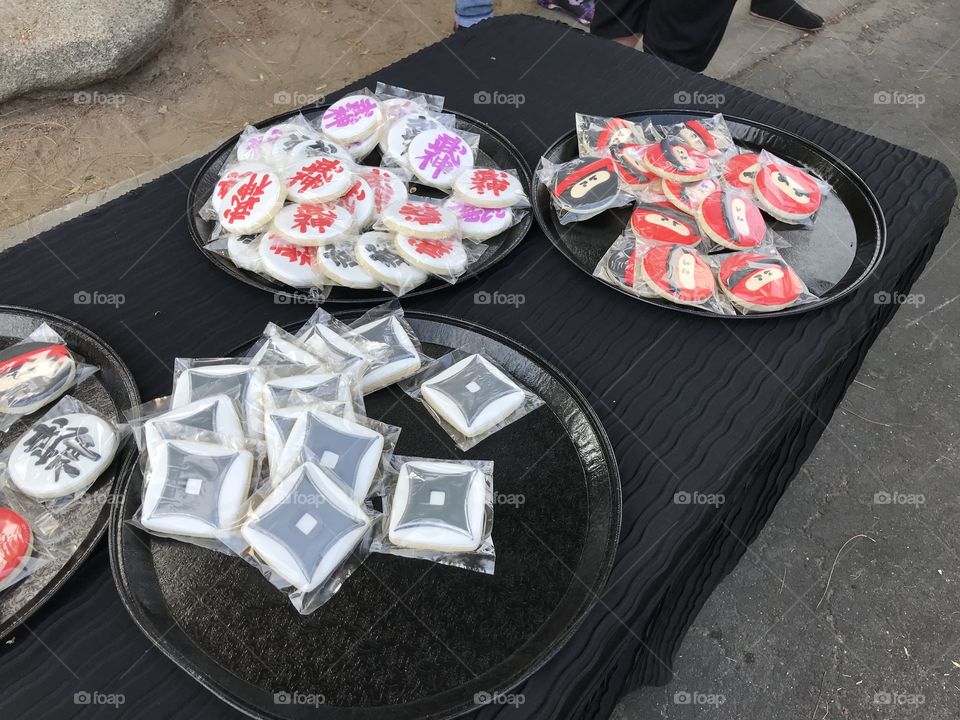 Ninja-related cookies.