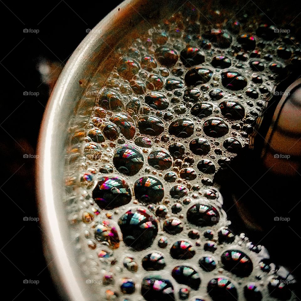 Awesome bubble view at tea time.