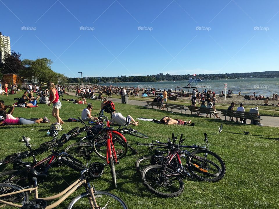 Bikes on the beach