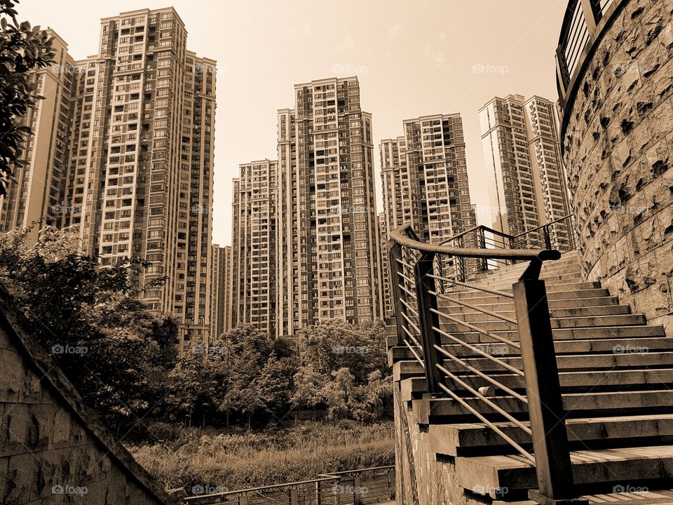 Urban housing in west Changsha, China.