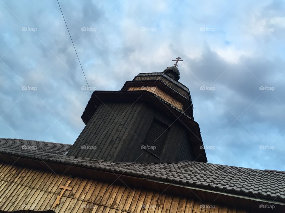 An old wooden church