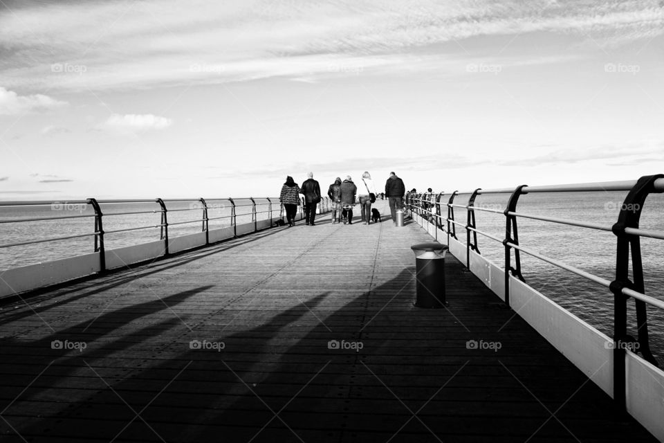 B&W of Saltburn Pier 